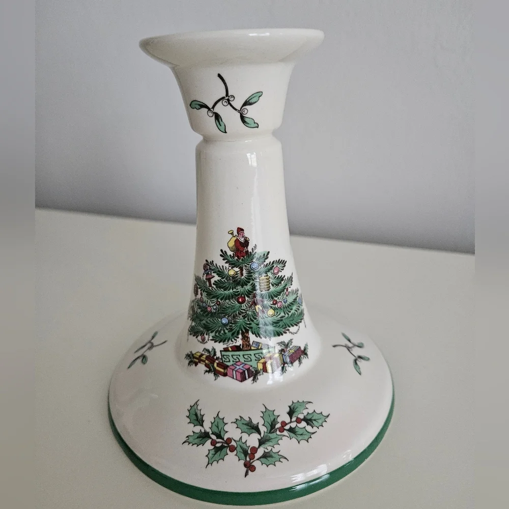SPODE ENGLAND Christmas Tree Candlestick | 5